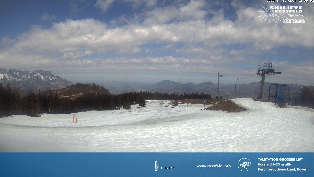 Archived image Webcam Rossfeld ski resort: Großer lift T-Bar