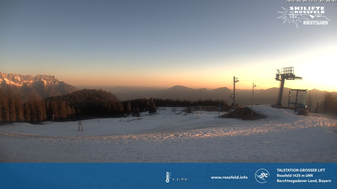 Archived image Webcam Rossfeld ski resort: Großer lift T-Bar