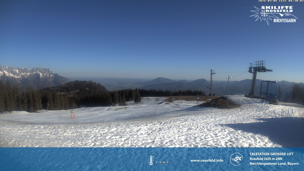 Archived image Webcam Rossfeld ski resort: Großer lift T-Bar