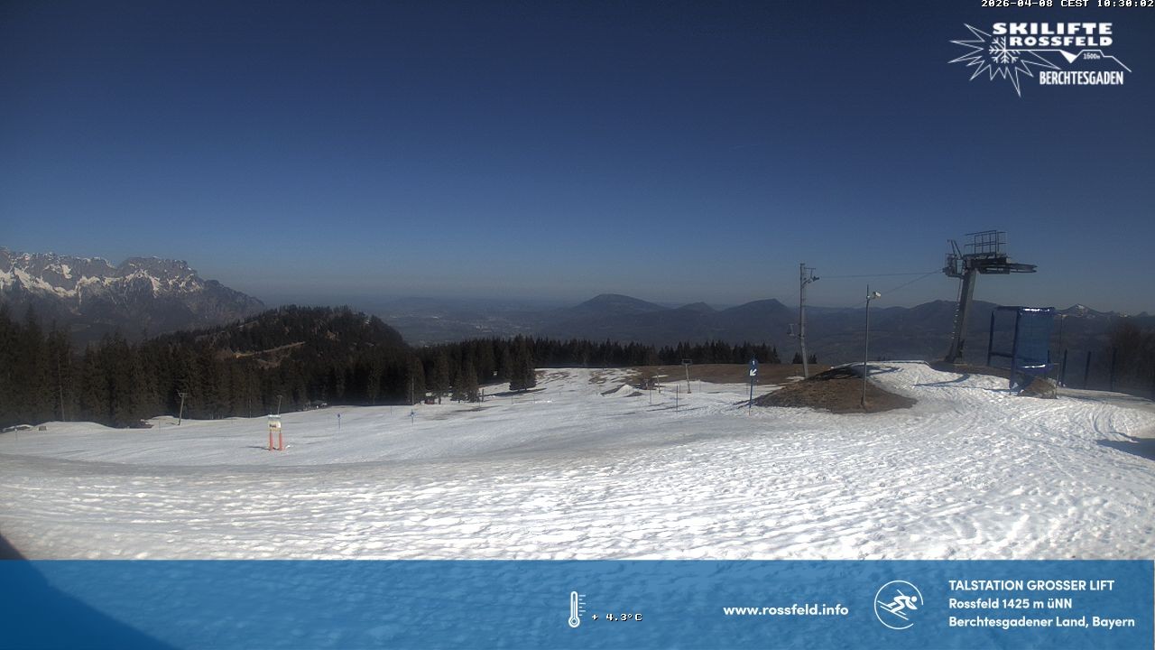 Archived image Webcam Rossfeld ski resort: Großer lift T-Bar