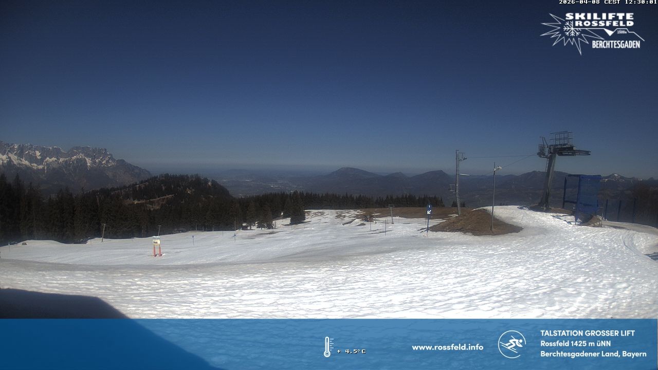 Archived image Webcam Rossfeld ski resort: Großer lift T-Bar