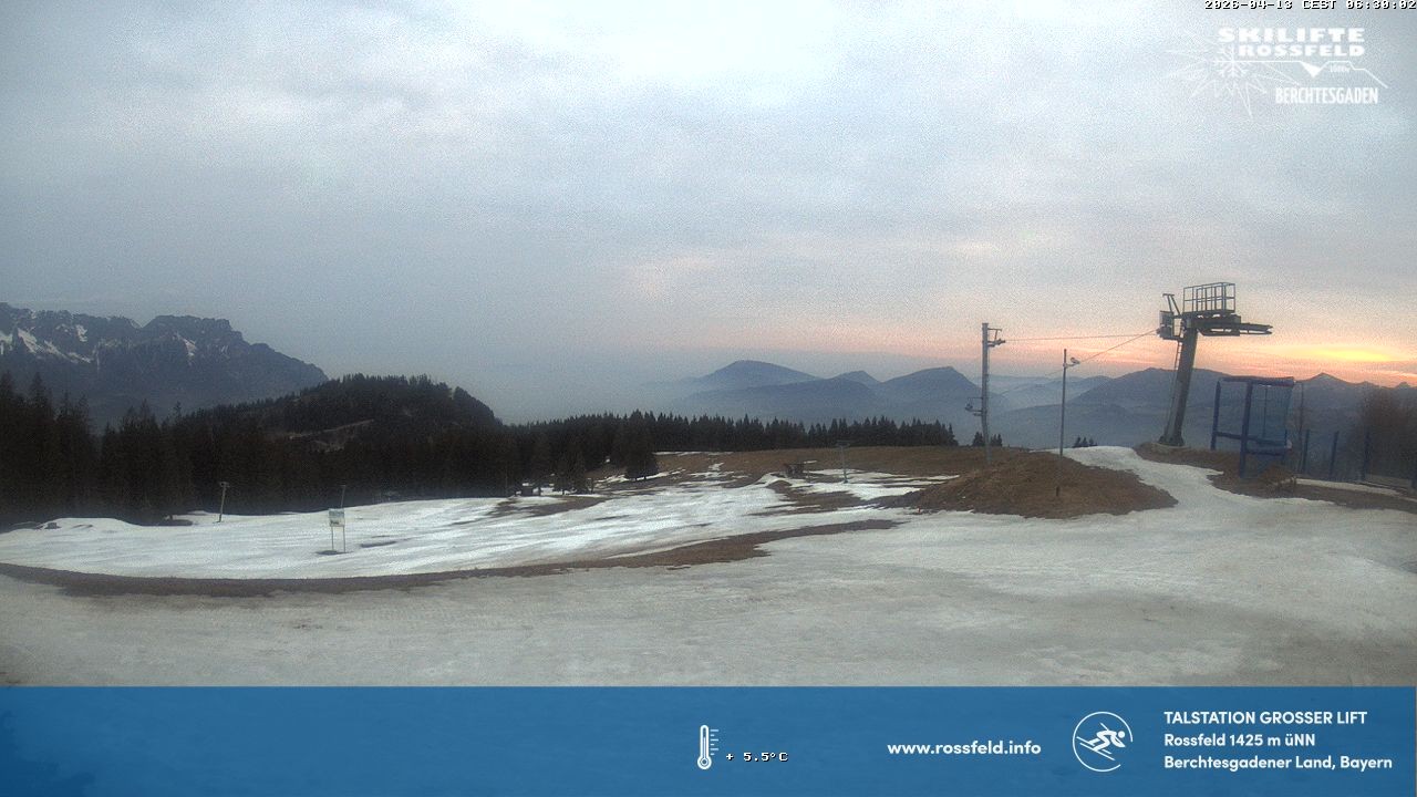 Archived image Webcam Rossfeld ski resort: Großer lift T-Bar