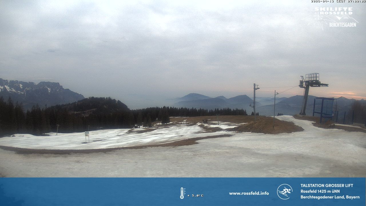 Archived image Webcam Rossfeld ski resort: Großer lift T-Bar