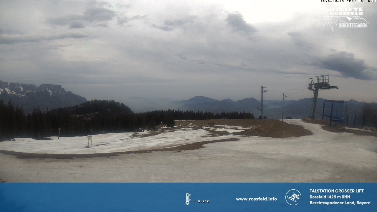 Archived image Webcam Rossfeld ski resort: Großer lift T-Bar