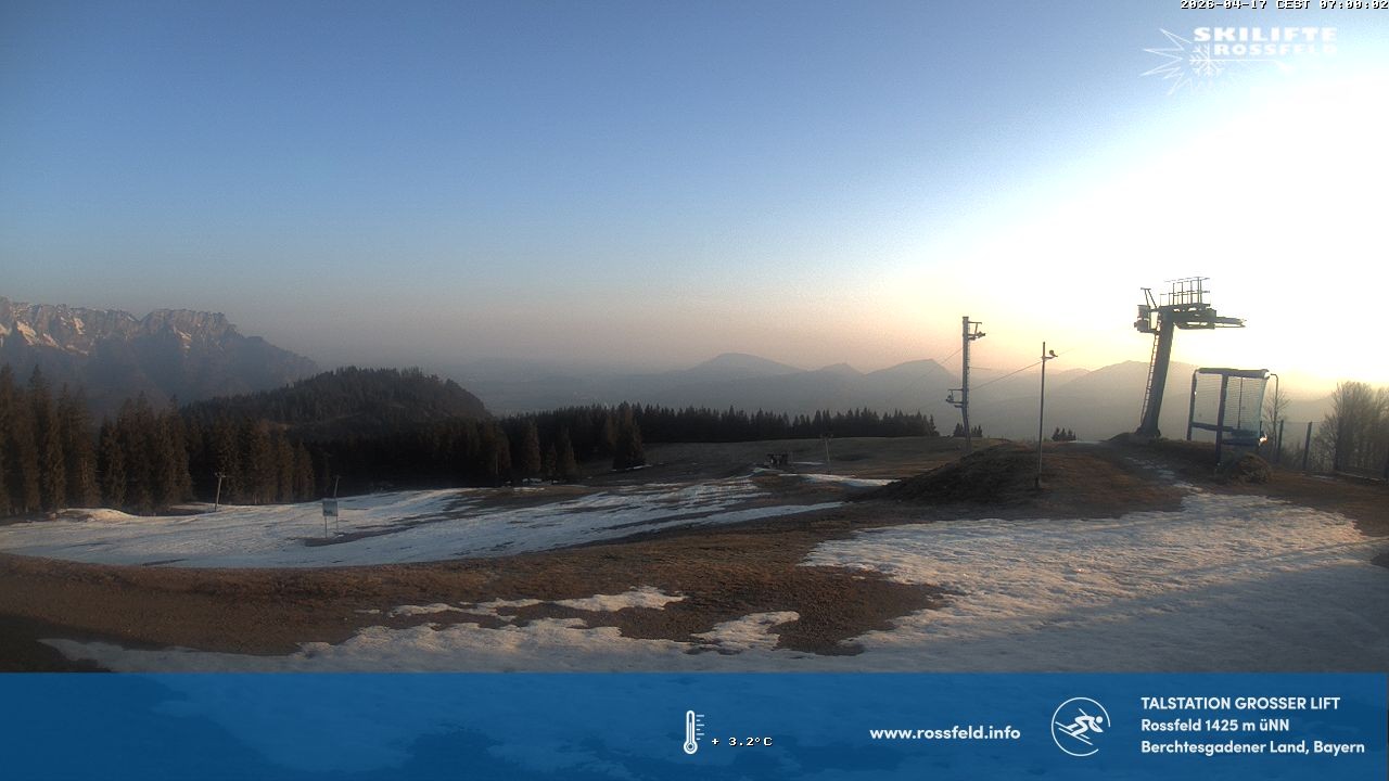 Archived image Webcam Rossfeld ski resort: Großer lift T-Bar