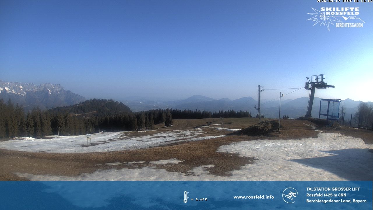 Archived image Webcam Rossfeld ski resort: Großer lift T-Bar