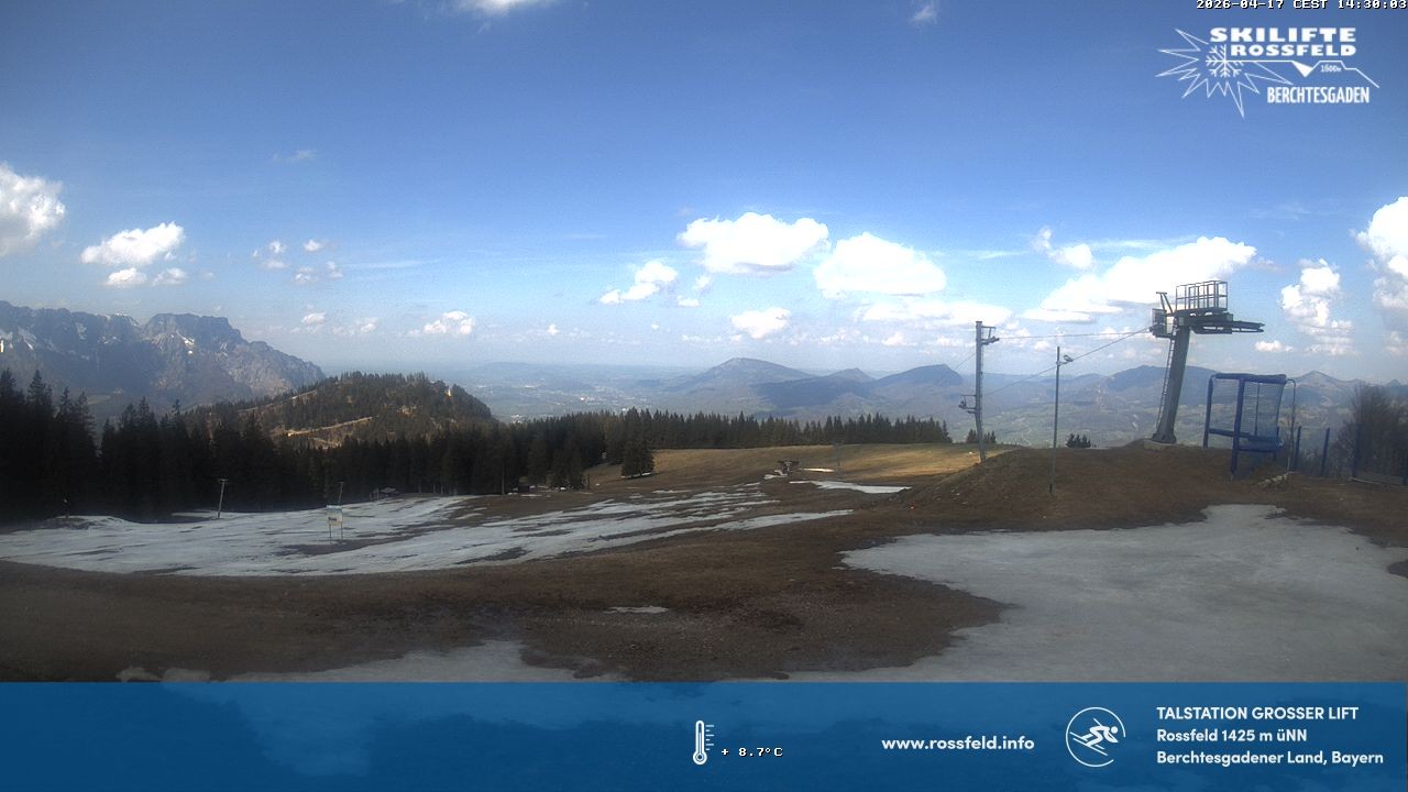 Archived image Webcam Rossfeld ski resort: Großer lift T-Bar