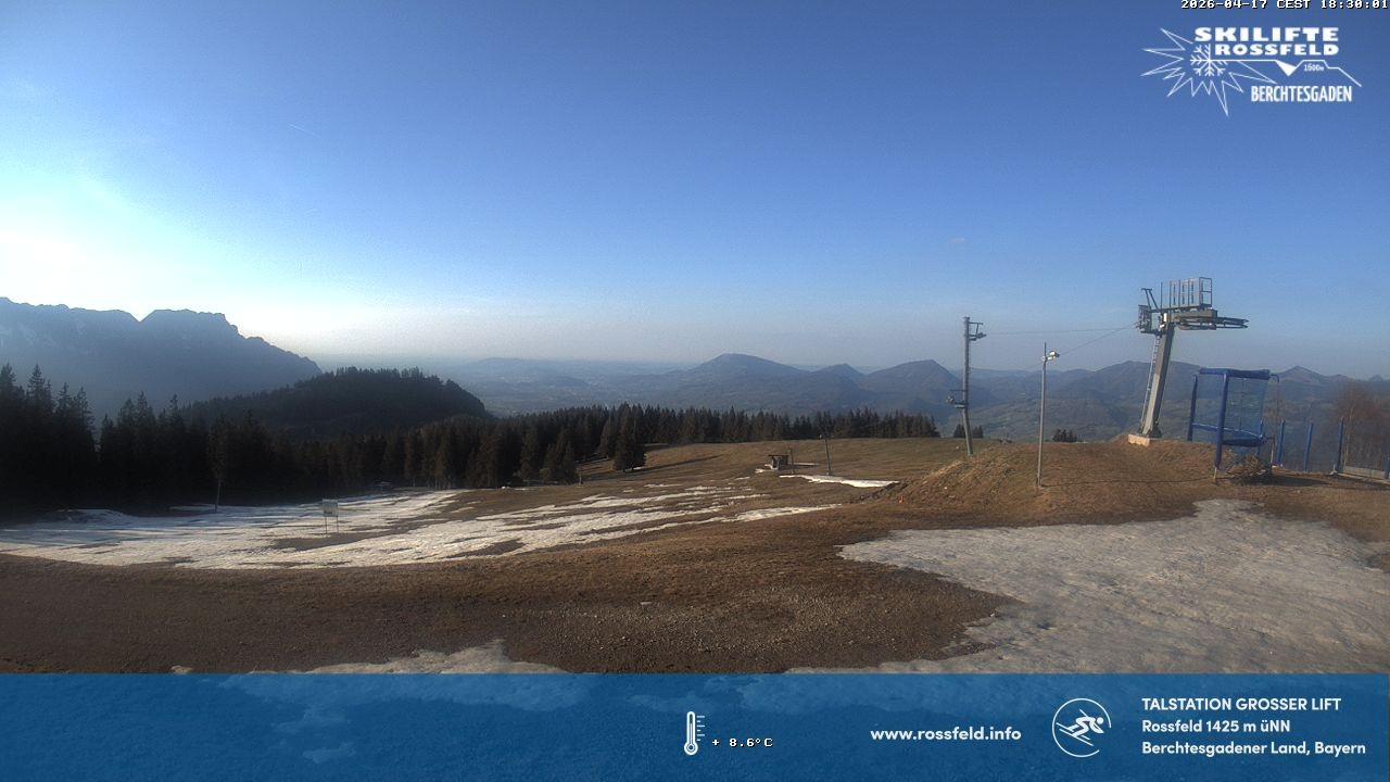Archived image Webcam Rossfeld ski resort: Großer lift T-Bar