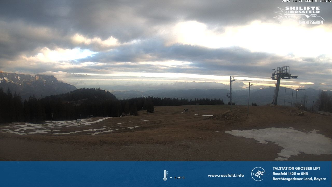 Archiv Foto Webcam Skigebiet Rossfeld: Großer Lift