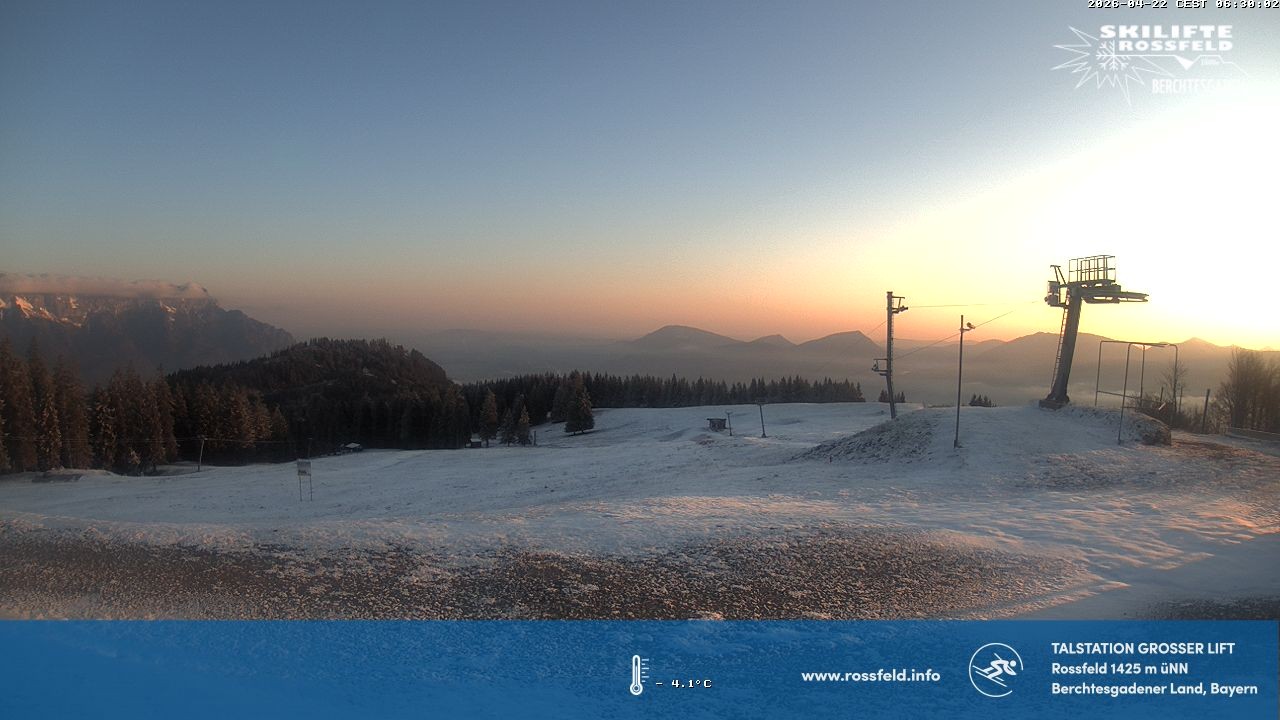 Archived image Webcam Rossfeld ski resort: Großer lift T-Bar