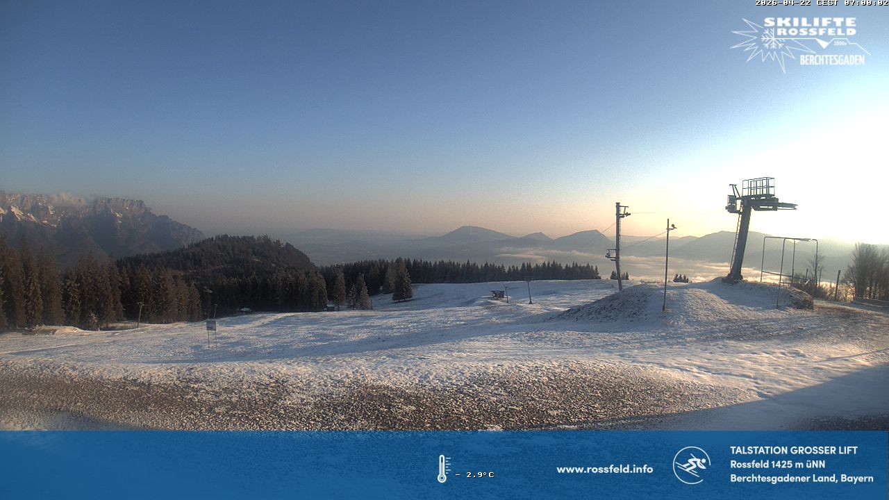 Archived image Webcam Rossfeld ski resort: Großer lift T-Bar