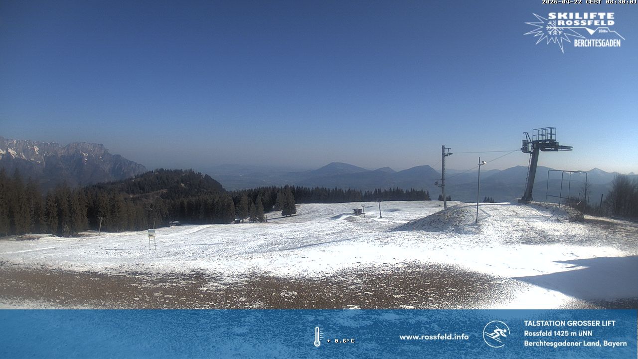 Archived image Webcam Rossfeld ski resort: Großer lift T-Bar