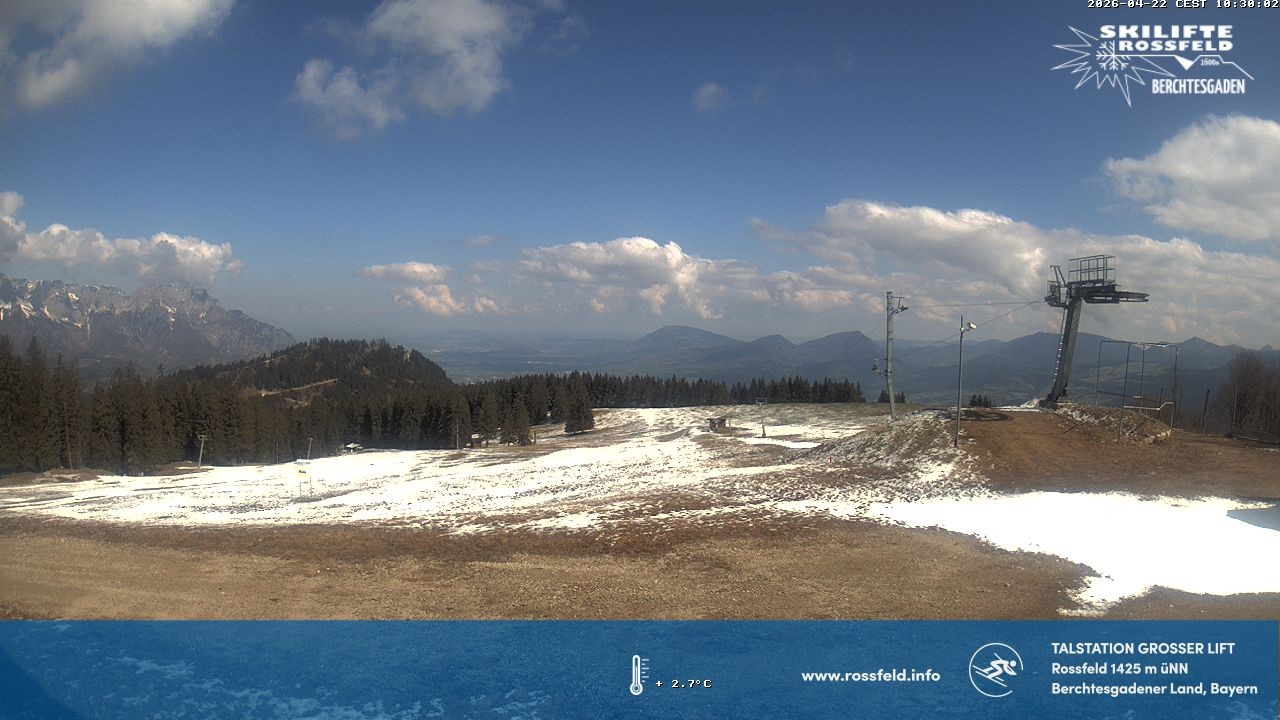 Archived image Webcam Rossfeld ski resort: Großer lift T-Bar