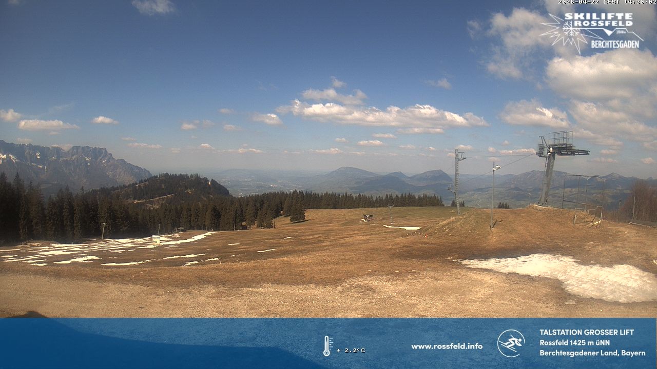 Archived image Webcam Rossfeld ski resort: Großer lift T-Bar