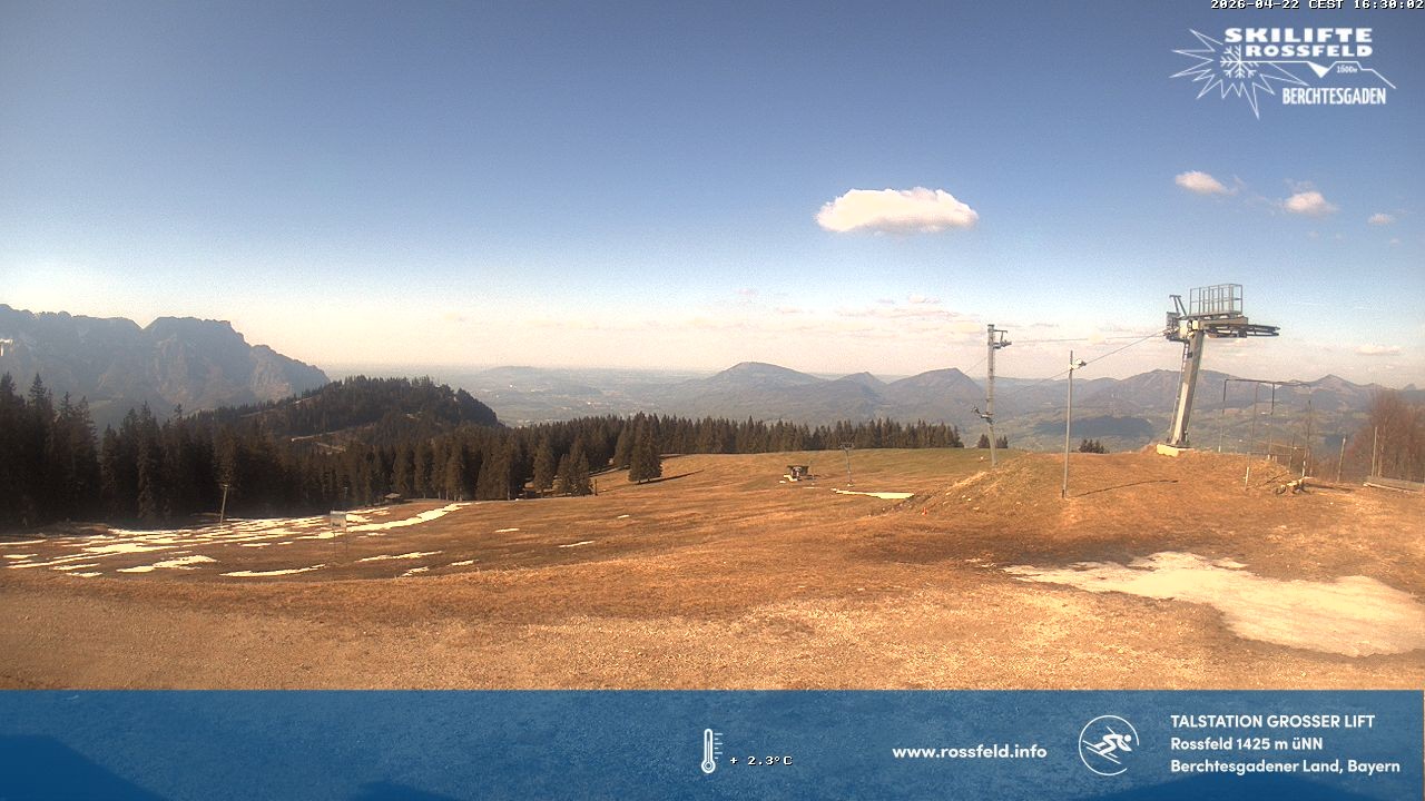 Archived image Webcam Rossfeld ski resort: Großer lift T-Bar