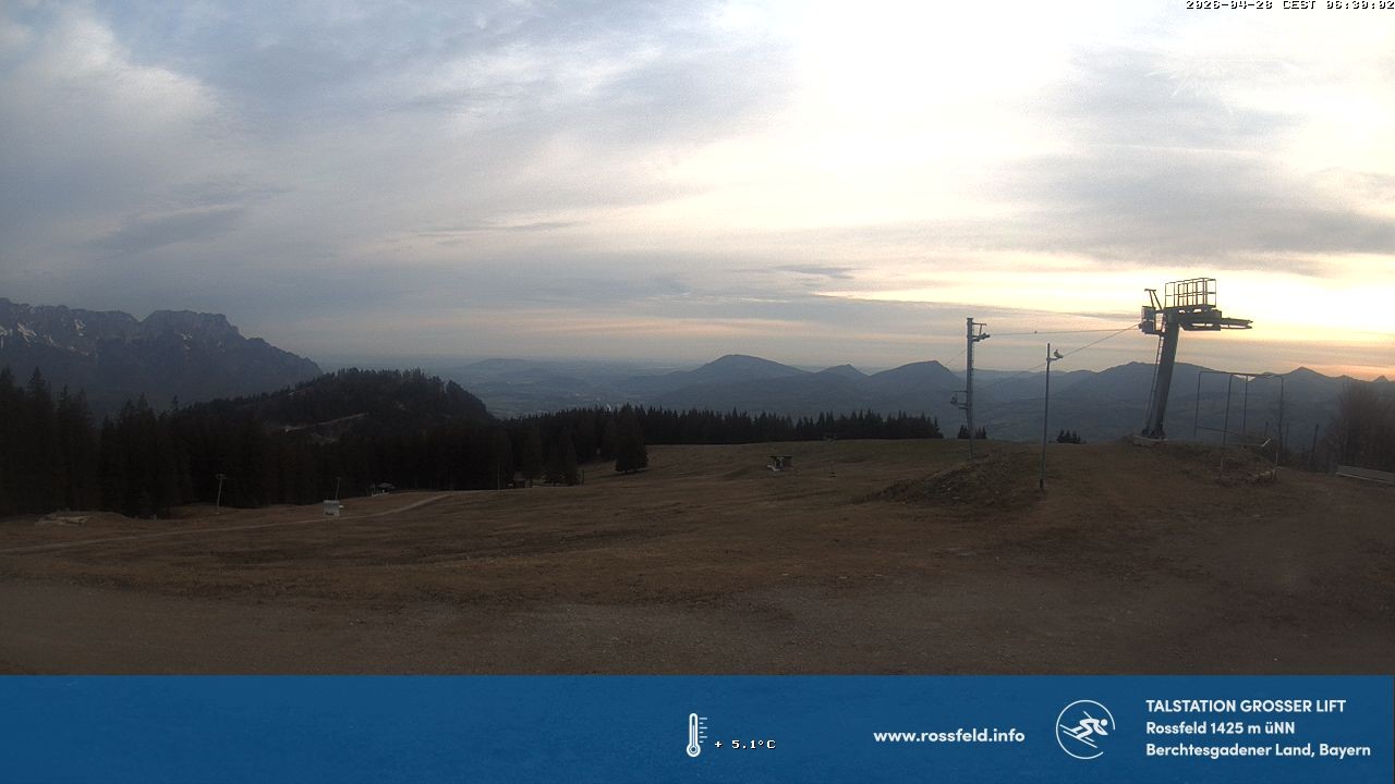 Archived image Webcam Rossfeld ski resort: Großer lift T-Bar