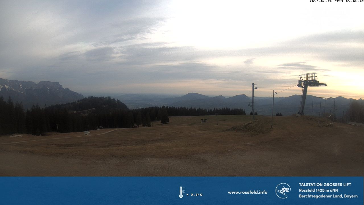Archived image Webcam Rossfeld ski resort: Großer lift T-Bar