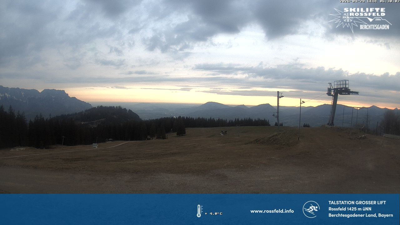 Archiv Foto Webcam Skigebiet Rossfeld: Großer Lift