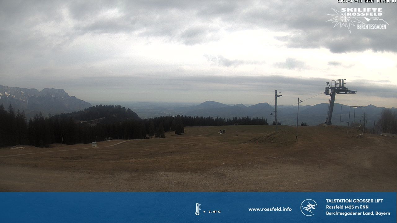 Archiv Foto Webcam Skigebiet Rossfeld: Großer Lift