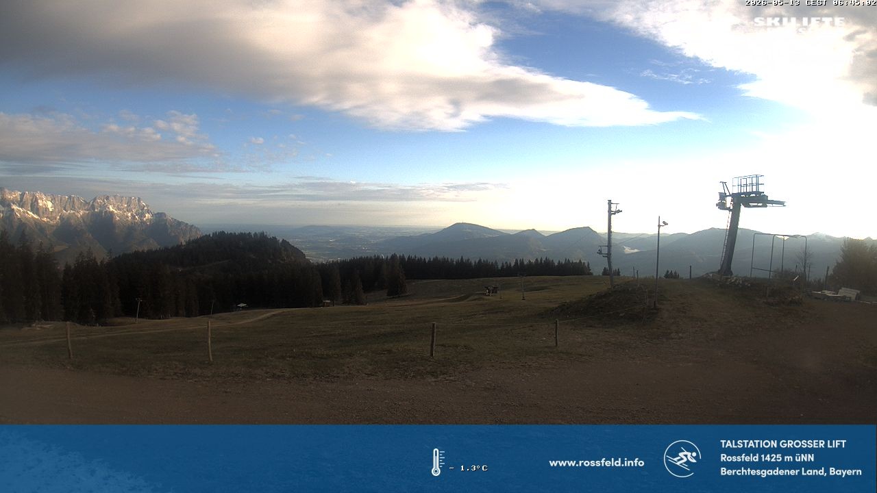 Archiv Foto Webcam Skigebiet Rossfeld: Großer Lift