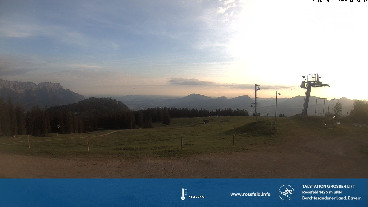 Archived image Webcam Rossfeld ski resort: Großer lift T-Bar