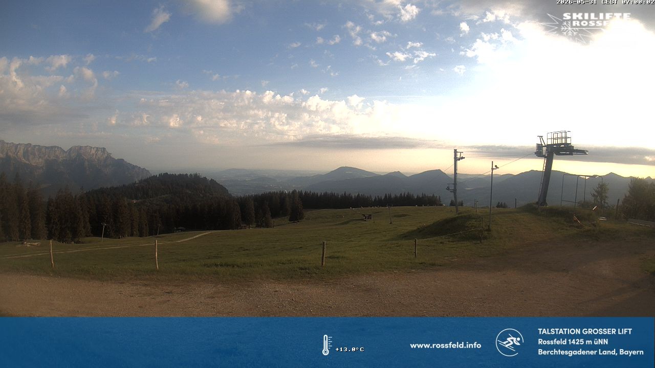 Archived image Webcam Rossfeld ski resort: Großer lift T-Bar