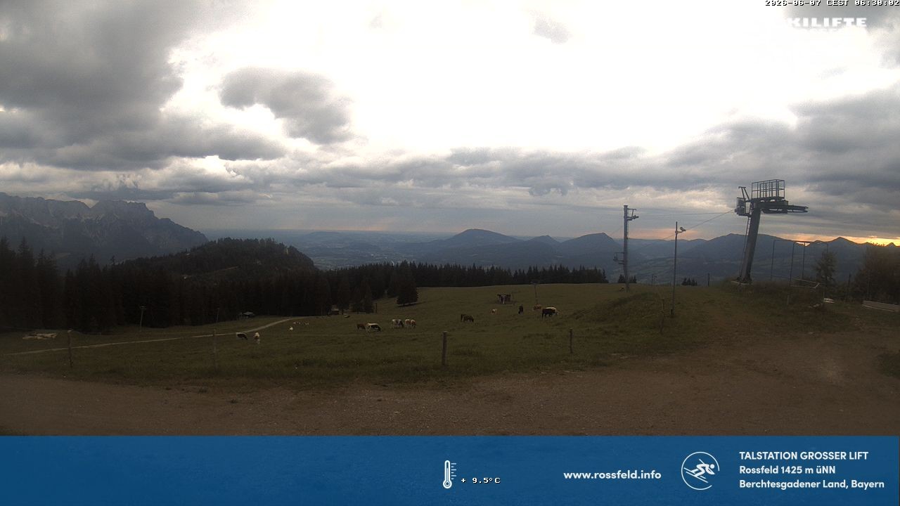 Archiv Foto Webcam Skigebiet Rossfeld: Großer Lift