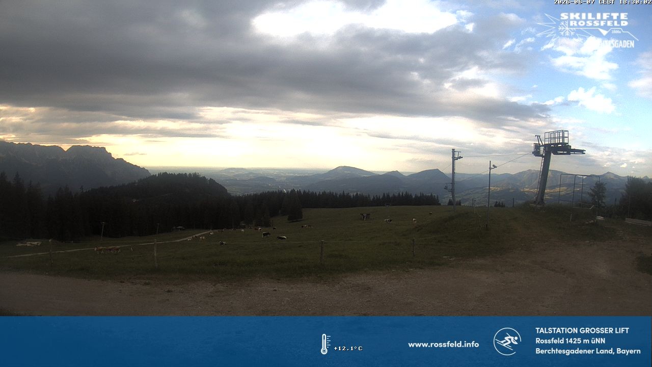 Archiv Foto Webcam Skigebiet Rossfeld: Großer Lift