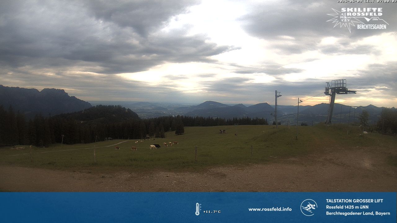 Archiv Foto Webcam Skigebiet Rossfeld: Großer Lift