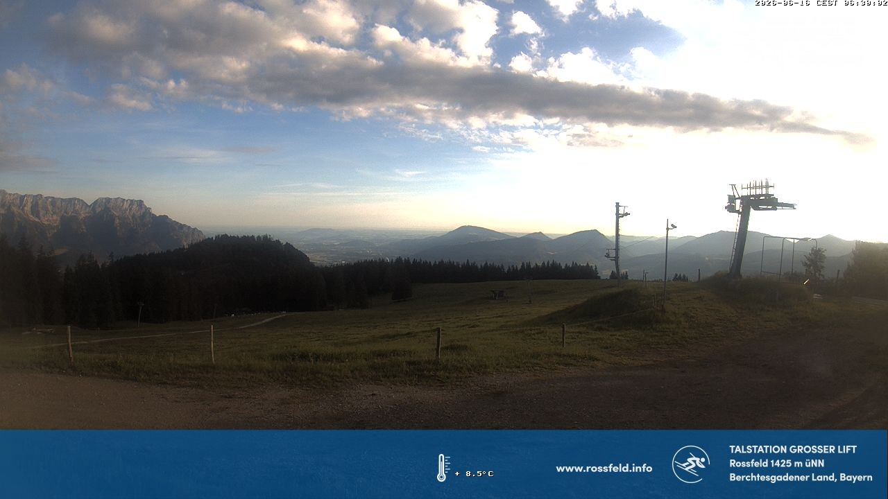 Archiv Foto Webcam Skigebiet Rossfeld: Großer Lift