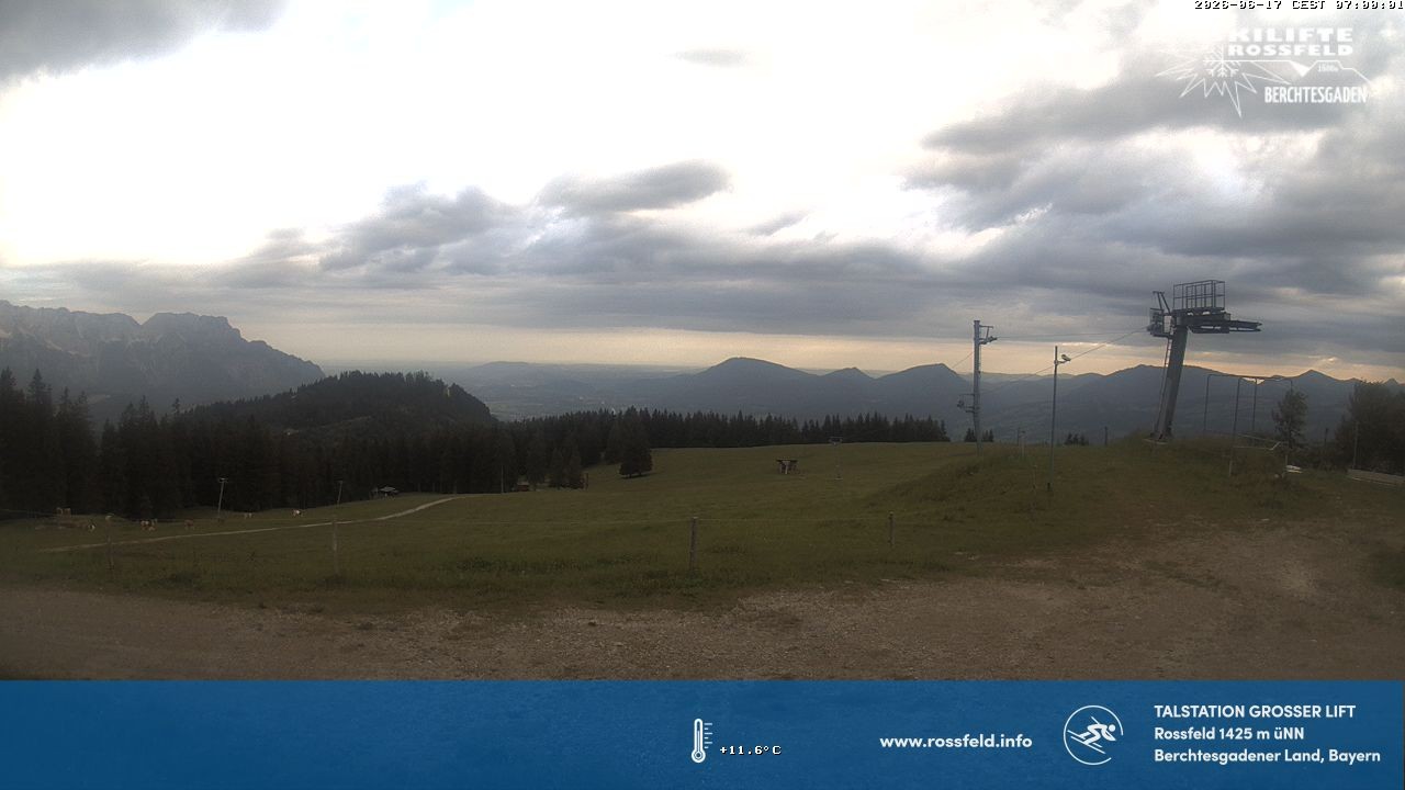 Archiv Foto Webcam Skigebiet Rossfeld: Großer Lift