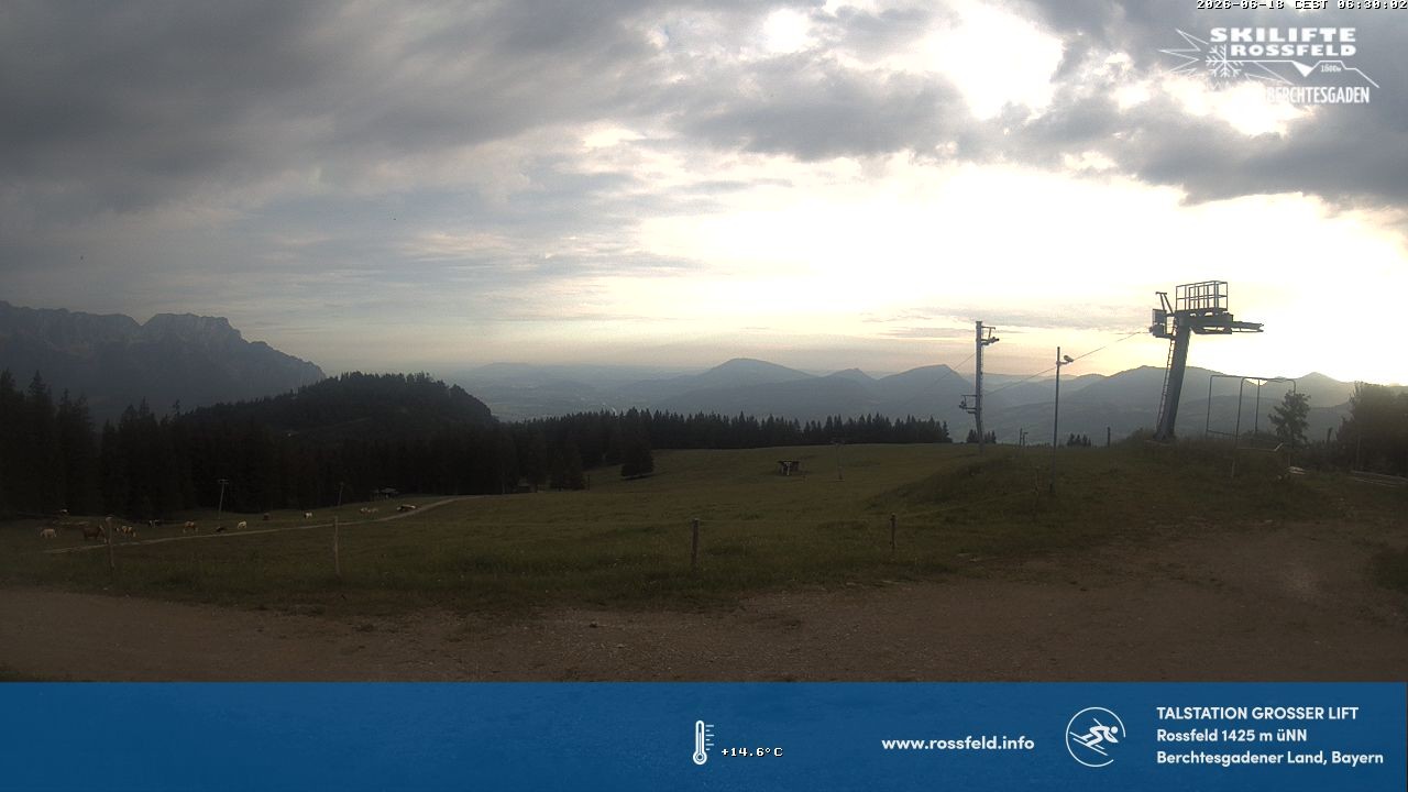 Archiv Foto Webcam Skigebiet Rossfeld: Großer Lift