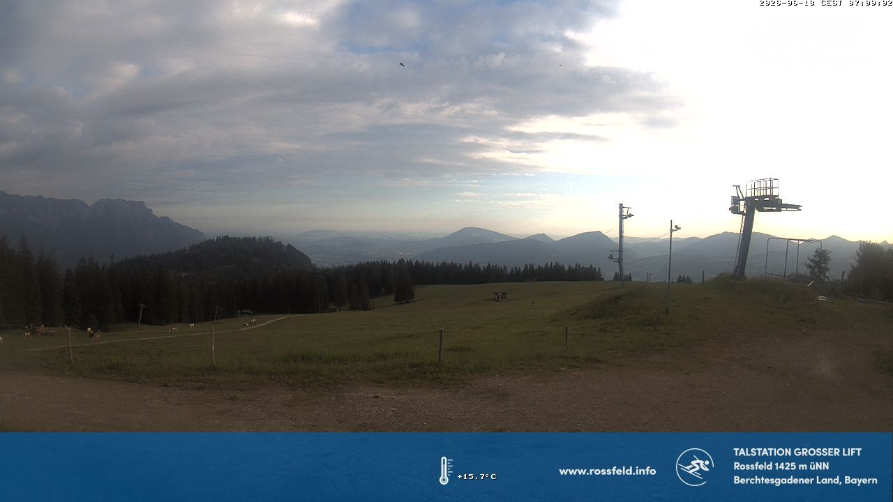 Archiv Foto Webcam Skigebiet Rossfeld: Großer Lift