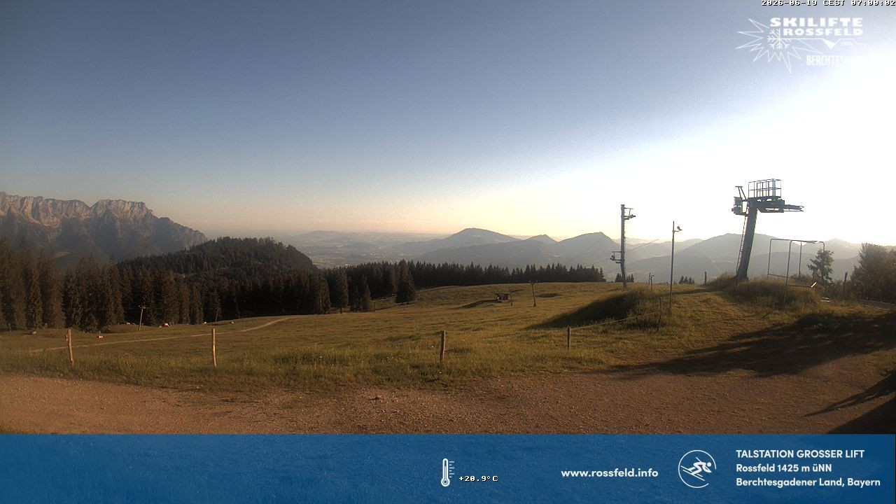 Archived image Webcam Rossfeld ski resort: Großer lift T-Bar
