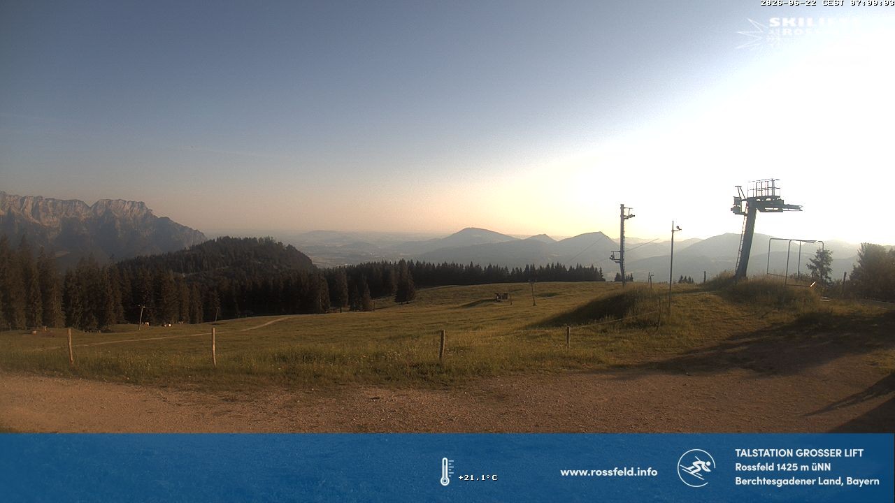 Archived image Webcam Rossfeld ski resort: Großer lift T-Bar