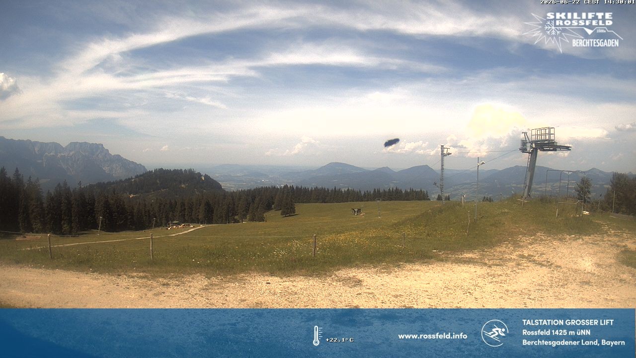 Archiv Foto Webcam Skigebiet Rossfeld: Großer Lift