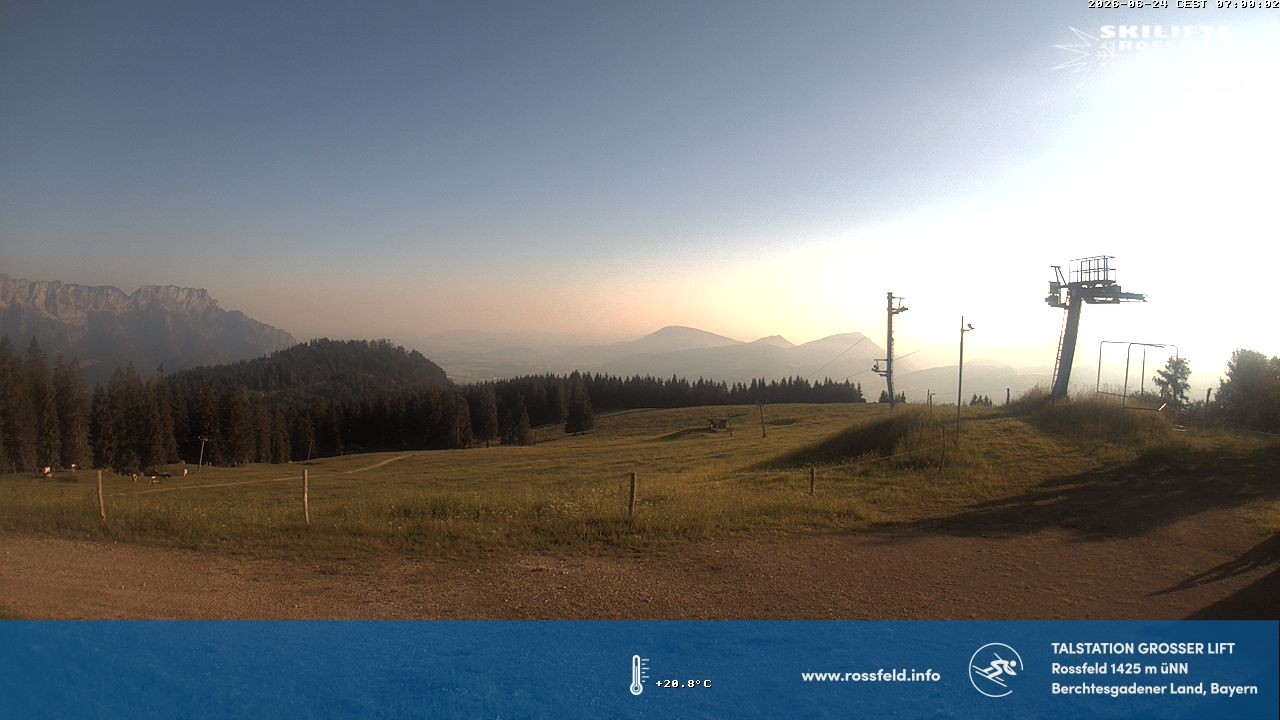 Archived image Webcam Rossfeld ski resort: Großer lift T-Bar