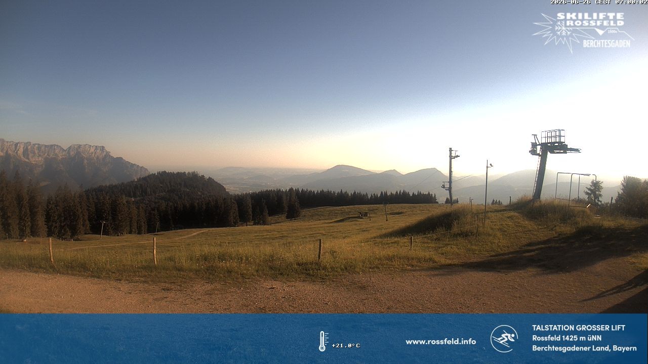 Archived image Webcam Rossfeld ski resort: Großer lift T-Bar