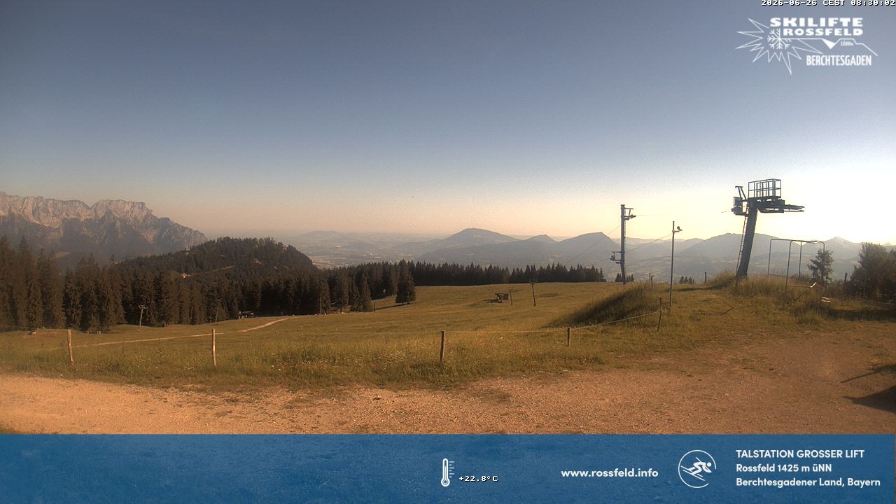 Archived image Webcam Rossfeld ski resort: Großer lift T-Bar