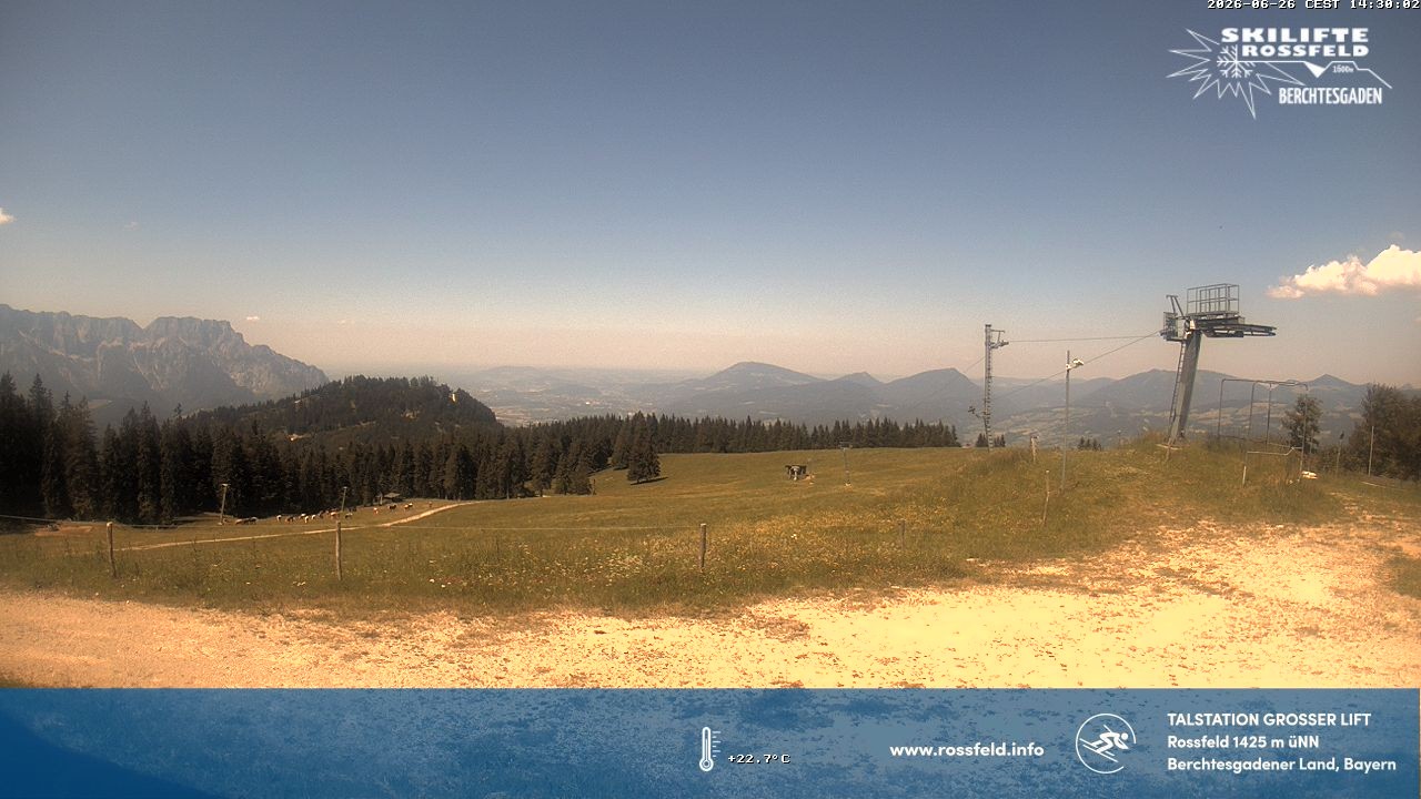 Archived image Webcam Rossfeld ski resort: Großer lift T-Bar