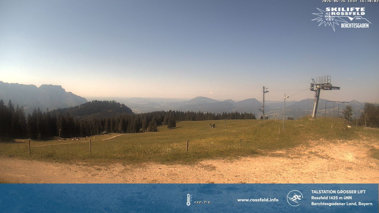 Archived image Webcam Rossfeld ski resort: Großer lift T-Bar