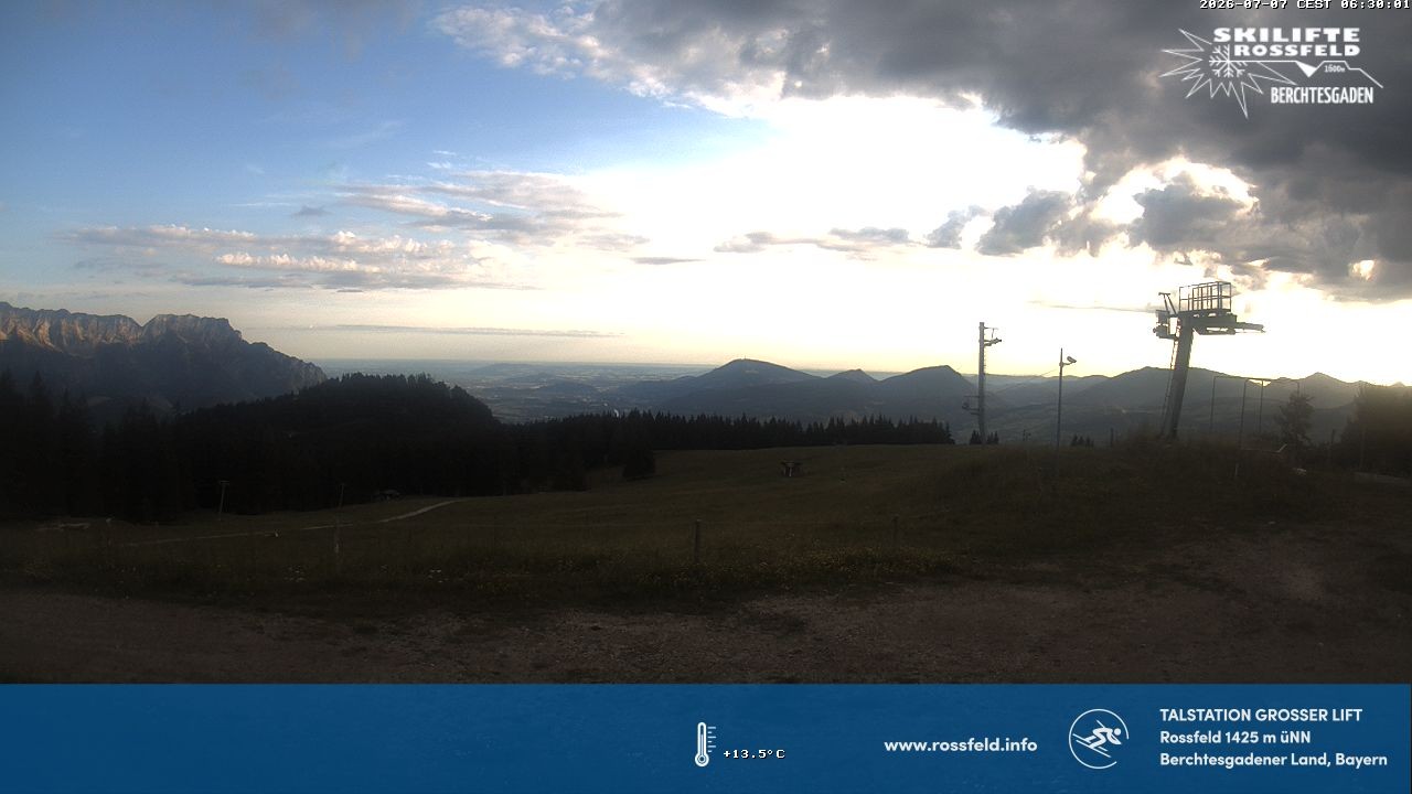 Archiv Foto Webcam Skigebiet Rossfeld: Großer Lift