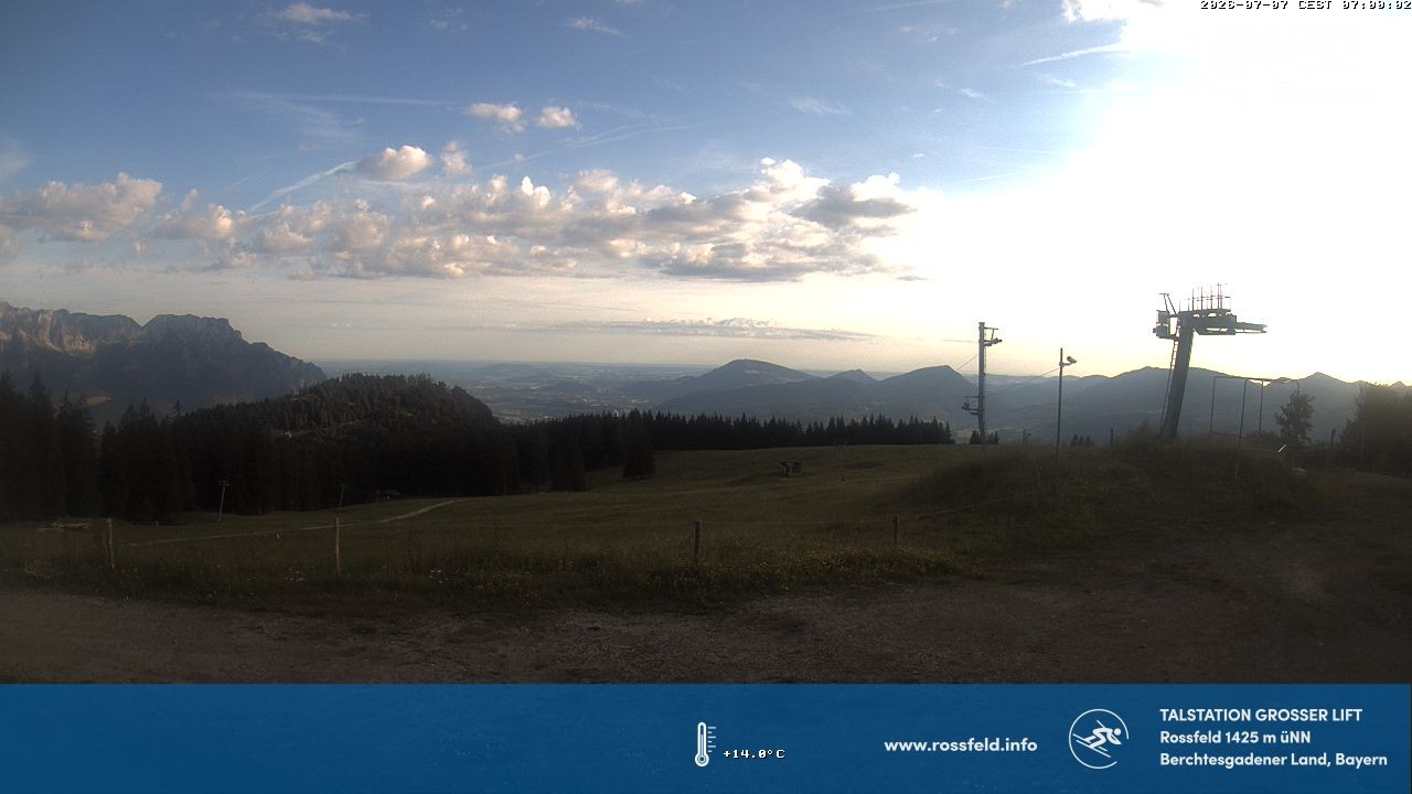 Archiv Foto Webcam Skigebiet Rossfeld: Großer Lift