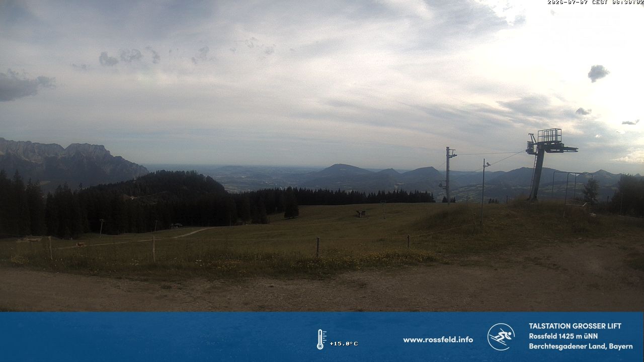 Archiv Foto Webcam Skigebiet Rossfeld: Großer Lift