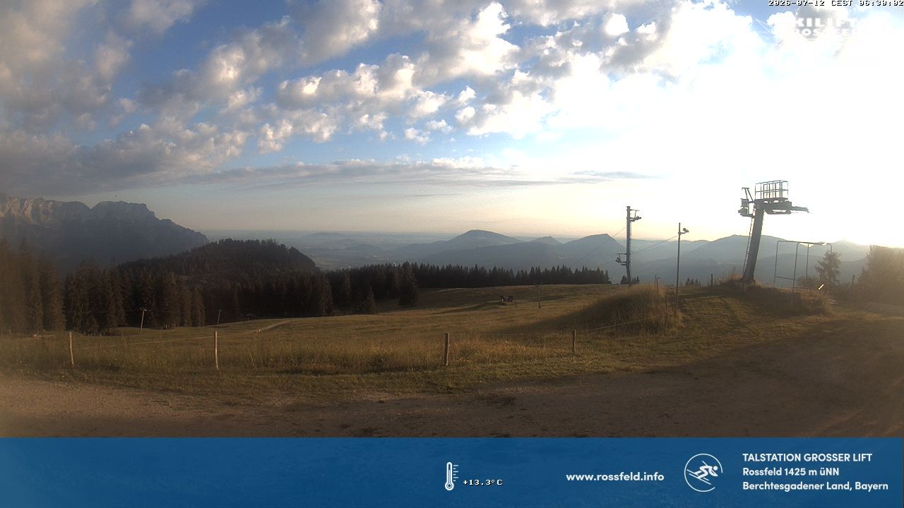 Archived image Webcam Rossfeld ski resort: Großer lift T-Bar