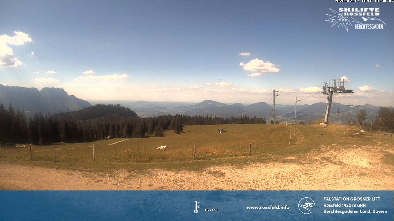 Archived image Webcam Rossfeld ski resort: Großer lift T-Bar