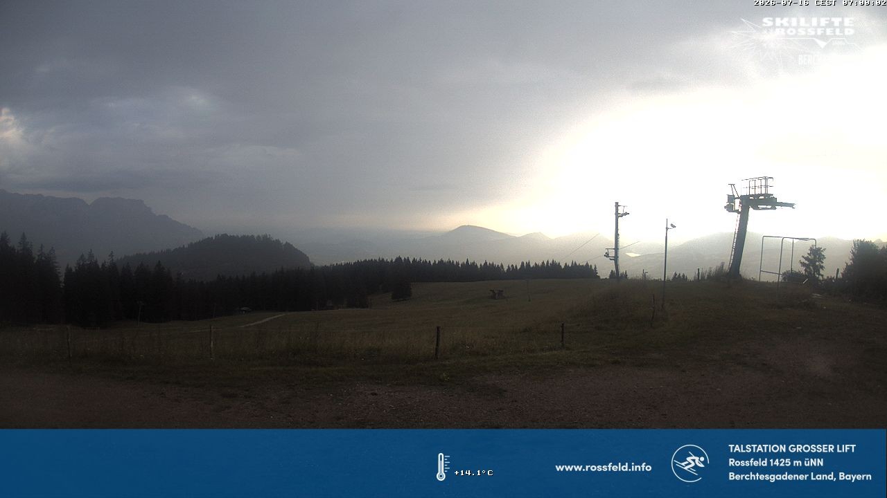 Archived image Webcam Rossfeld ski resort: Großer lift T-Bar