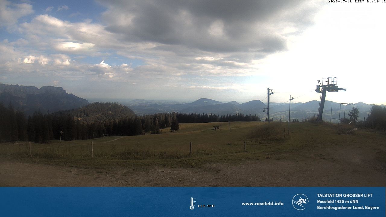 Archived image Webcam Rossfeld ski resort: Großer lift T-Bar