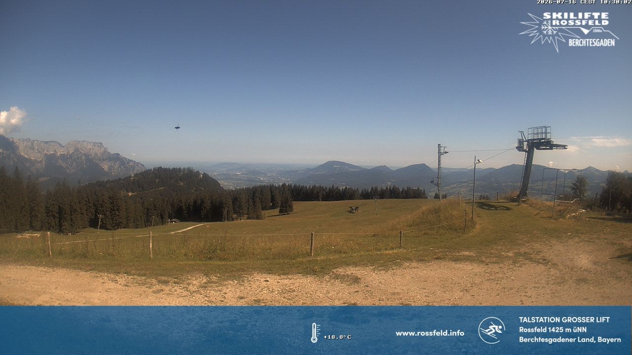Archived image Webcam Rossfeld ski resort: Großer lift T-Bar