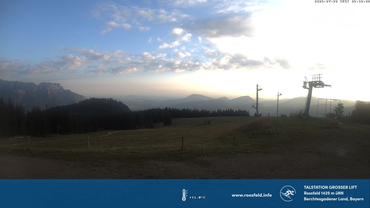 Archived image Webcam Rossfeld ski resort: Großer lift T-Bar